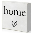  Home Cute White Wooden Box Square Sign  House Bathroom Bedroom Wood Box Sign 