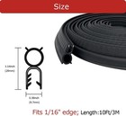 Car Door Rubber Seal Strip With Top Bulb  Fit 1 16  Edge  Automotive Weather Str