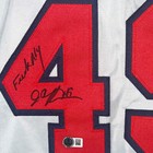 John Rocker Signed F    Ny Inscription Atlanta Grey Baseball Jersey  beckett 