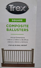 1 Pc Trex Transcend Railing Square Composite Gravel Path Baluster