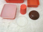 Vintage Tupperware Mini Pack N Carry Set Lunch Box W  Handle   Containers  1513