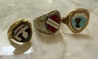 Lot Of 3 Vintage Tourist Souvenier Rings-lake Geneva   Wisconsin Dells  Wi 1950s