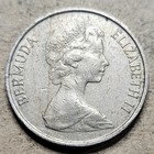 Bermuda 5 Cents - 1975 - Copper Nickel Coin - Angelfish - Queen Elizabeth Ii