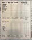 1954 Chicago Cubs- Cincinnati Reds Baseball Program Unsecured Great Cover Art