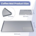 Toovem Silicone Coffee Mat 24 X 16 Inch Countertop Mat Waterproof Heat Resistant
