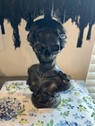 New At Home Exclusive Tiktok Viral Halloween Skeleton Girl Bust Lamp Black 2025