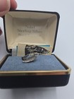 Vintage Sid Bell Hunter   Dog Tie Tag lapel Sterling Silver W box