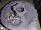 1950 s Vintage Lefton China Handpainted Candlestick Holder  set Of 2 