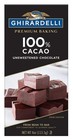 Premium Baking 100  Cacao Unsweetened Chocolate Bar Value Pack  4 Oz   12 Bars
