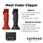 Vader Clipper By Supreme Trimmer - Dlc Coated Taper Blade  210 Min Run Time