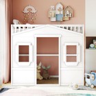 House Shaped Loft Bunk Beds Twin full Size Loft Bed Solid Wood House Bed Frames