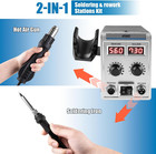 8586d 2 In 1 Soldering Station  Smd Hot Air Rework Station Led Dual Digital Disp