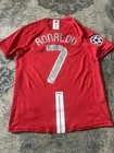 Manchester United 2008 Ucl Final Ronaldo  7 Soccer Jersey Size M