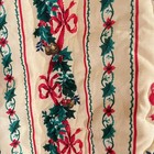 Vintage Handmade Christmas Red green Double Throw comforter 66x85  90s Fabric