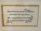 Handmade Vintage Framed Cross Stitch Decor Mother s Love Poem Wall Art