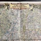 1939 Reaches Of New York Colored Illustrated Map Wall Art