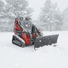 Mini Skid Steer Snow Plow Blade Attachment 43in Hydraulic Tilt Snow Shovel
