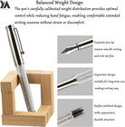 Fancy Fountain Pen Set     Fine   Medium Nibs  Includes 18 Ink Cartridges  Ink