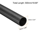 4pcs Carbon Fiber Tubes 23x25x500mm Matte Surface 3k Roll Wrapped For Airplane