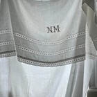 12 5 Feet Nm Monogram Summer Weight Antique Lace Vintage French Linen Cotton Sh