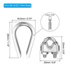 5 32  Wire Rope Kit  40 Pack M4 Stainless Steel Thimbles   Clamps For Wire Rope