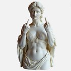 Statue Creative Goddess Middle Finger Statue Ornament Desktop Home Exquisite