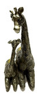 Turtle King Resin Mother And Baby Giraffes Dark Silver Tone Color 8 x7 x4 5 