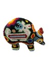 Handmade Huichol Beaded Armadillo Fiqurine- Mexican Folk Art  Colorfull Seed Bds
