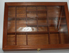 Vintage Wood Glass Shadow Box Display Case Cabinet Miniatures For Wall Or Table