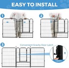 31 5  Heavy Duty Dog Playpen 12 Panels Exercise Pen Pet Fence Cage With Doors