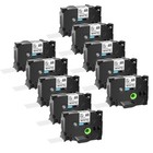 10pk Compatible With Brother Tz251 Tze-251 Label Tape Black On White 24mm 0 94