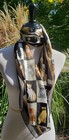 Vtg Cat Neck Scarf 59 x13 5  Women Poly Meow Fashion Beauty Cat Dress Work Korea
