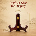 12 Inch Wooden Display Stand Folding Wood Plate Stand Frame  Decorative Plate   