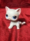 Shorthair Cat  64 White Pink Ears Blue Eyes Authentic Littlest Pet Shop