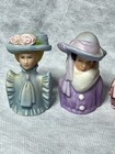 Vtg 1982- 1983 Avon Ladies Of American Fashion Porcelain Thimbles - Set Of 7 Tt