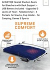 Aceletiqs Heated Stadium Seats For Bleachers  Portable And Includes Battery Pack