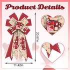 Valentine s Day Bows - Red Hearts   Brown Car Burlap For Wreaths  Love Truck