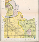 Old - 1899 Idaho Map Original  Ceded Native American Lands  12x8 