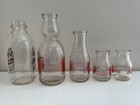 5 Vintage Glass Quart Half Pint Milk Cream Bottles Meadow Gold Hawk   s Home Town