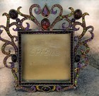 Jay Strongwater Spf5162 Jeweled Scrollwork Frame  Swarovski Crystals Garnet C