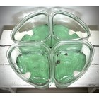 Vtg Scurlock Kontanerette 4-part Glass Refrigerator Storage Carousel     Complete