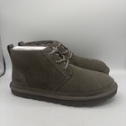 Ugg Neumel Boots Mens Size 10 Charcoal Gray Casual Suede Chukka Shoes 3236