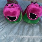 Lyons Barney The Dinosaur Slippers House Shoes Xl 11-12 Free Shipping  