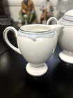 Wedgwood Venice Sugar Bowl   Creamer Set Blue And White Bone China England