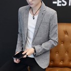 Men Work Blazer Jacket Casual One Button Slim Fit Suit Formal Coat Business Tops