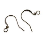 200-pack Antique Brass Ear Wires With Accent Beads - Vintage-style Earring Hooks