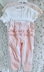 Carter s 3-piece Pink Animal Print Cotton Knit Bodysuit   Pants Set 12m