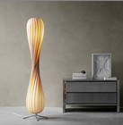 Japanese Wabi Sabi Wood Twist Floor Lamp Antique Art Light Pendant Home Fixture