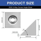 12pcs 2020 Corner Bracket Angle Connector For 2020 Aluminum Extrusion Profile