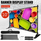 8x10 Ft Banner Stand Heavy-duty Step And Repeat Backdrop Telescopic Adjustable